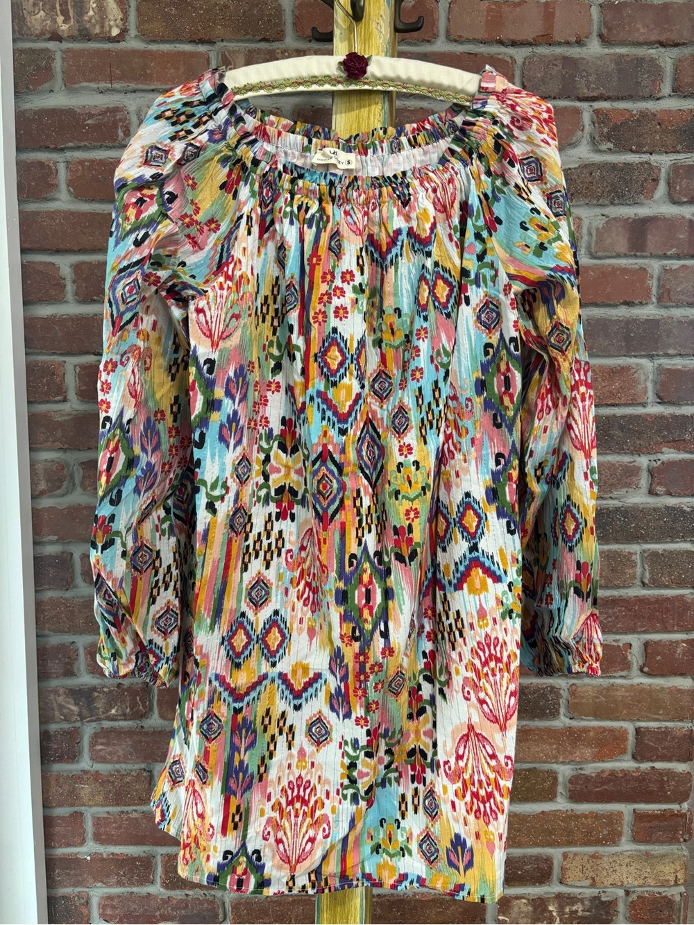 Colorful Multicolor Printed Off-Shoulder Mini Dress